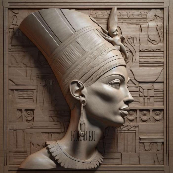 Nefertiti Foia 1 stl model for CNC